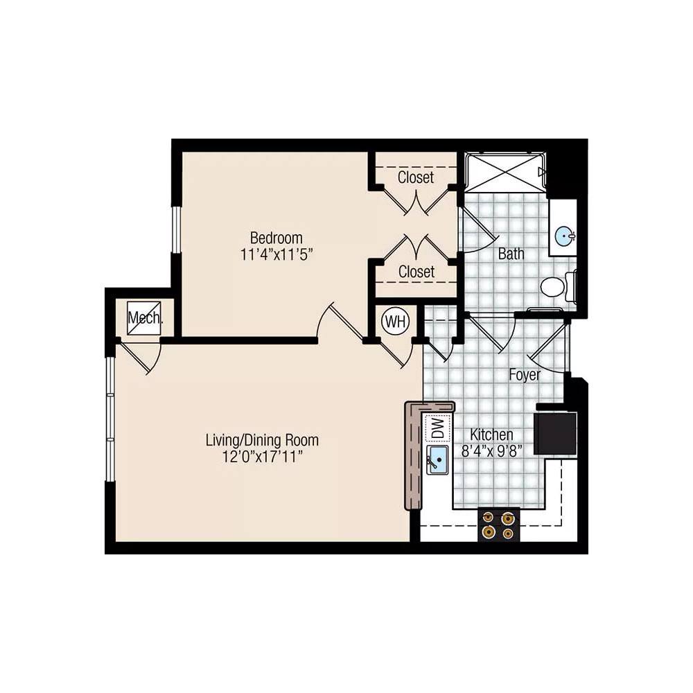 Bayberry 1 Bedroom | 1 Bathroom 657 sq ft $Call For Pricing
